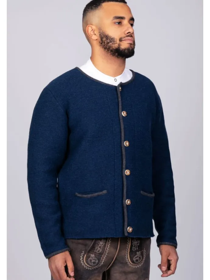 Edelnice Trachten Strickjacke Felix königsblau in blau