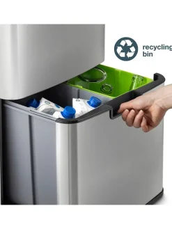 Edelstahl-Recycling-Mülleimer - 69 l