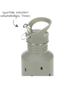 Edelstahl-Trinkflasche 500 ml - Happy Prints in gruen