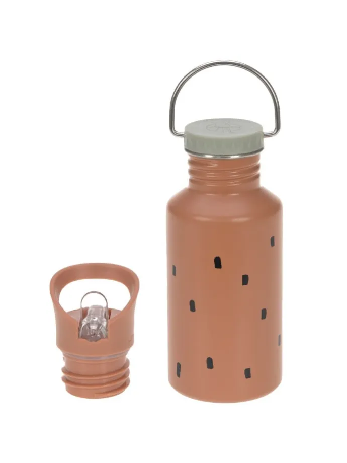 Edelstahl-Trinkflasche 500 ml - Happy Prints in braun