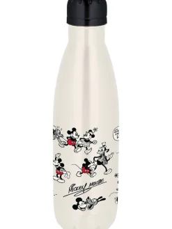Edelstahl-Trinkflasche "Mickey Mouse" in Weiß/ Schwarz - 780 ml