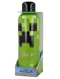 Edelstahl-Trinkflasche "Minecraft" in Grau - 515 ml