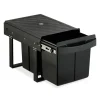 Einbaumülleimer in Schwarz - 1x 15 l + 2x 8 l
