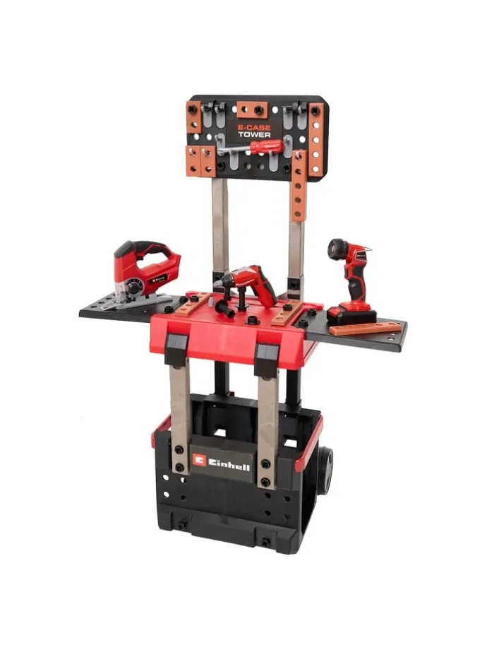 Einhell KIDS E-Case Kinder Werkbank (110 Teile) in mehrfarbig