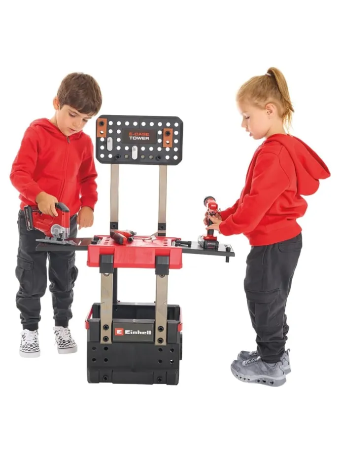 Einhell KIDS E-Case Kinder Werkbank (110 Teile) in mehrfarbig