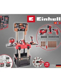 Einhell KIDS E-Case Kinder Werkbank (110 Teile) in mehrfarbig
