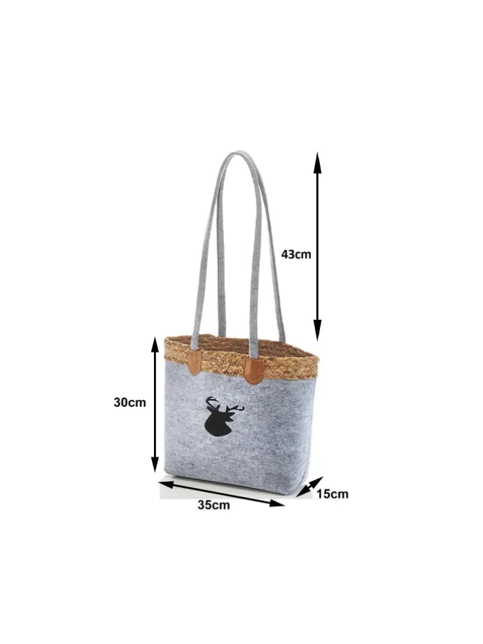 Einkaufstasche GREYDEERBAG in Grau