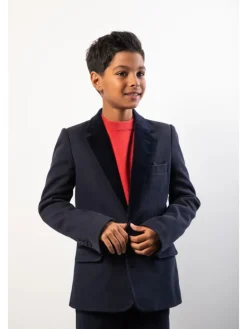 Einreihiger blazer in dunkelblau