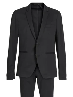 Einreihiger Blazer und Hose in Black