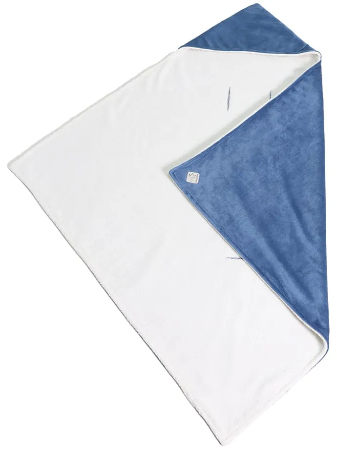 Einschlagdecke "Winter Wrap" in Blau - (L)85 x (B)85 cm