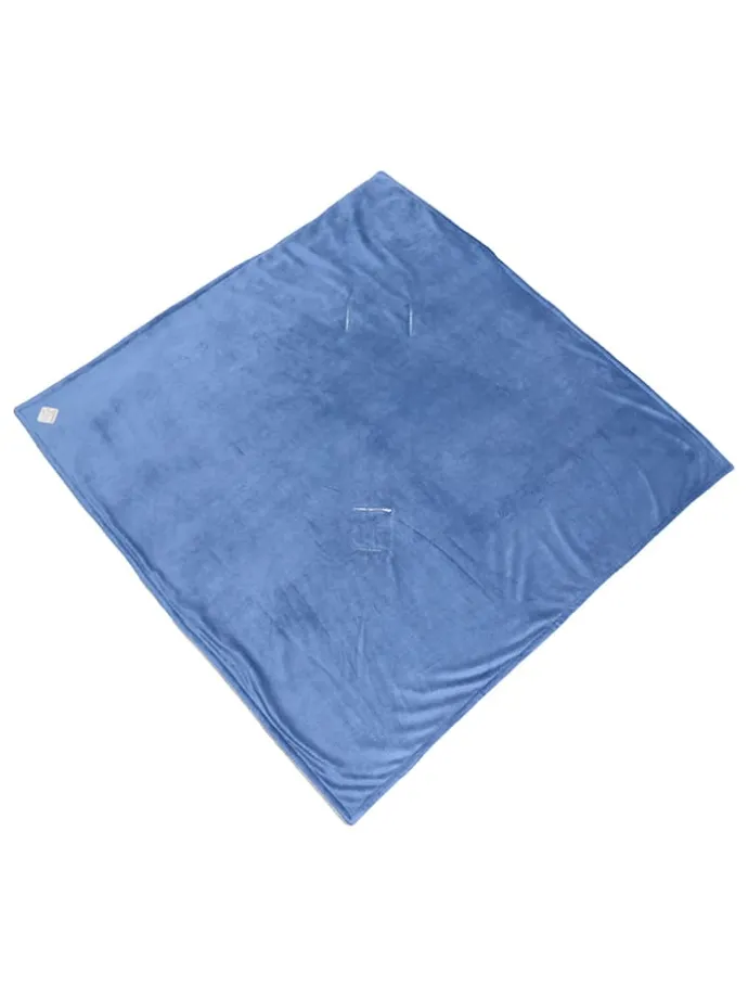 Einschlagdecke "Winter Wrap" in Blau - (L)85 x (B)85 cm