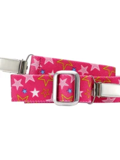 Elastik-Gürtel Clip Sterne in Pink