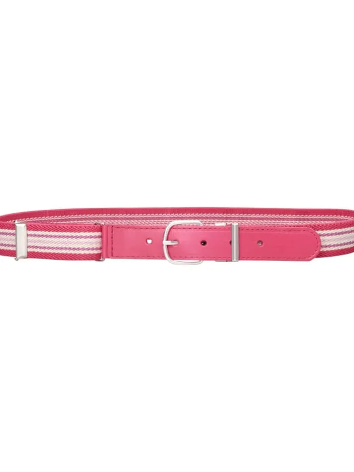 Elastik-Gürtel Ringel in Pink