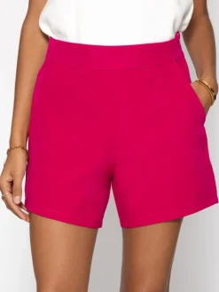 Elegante Shorts in Himbeerrot