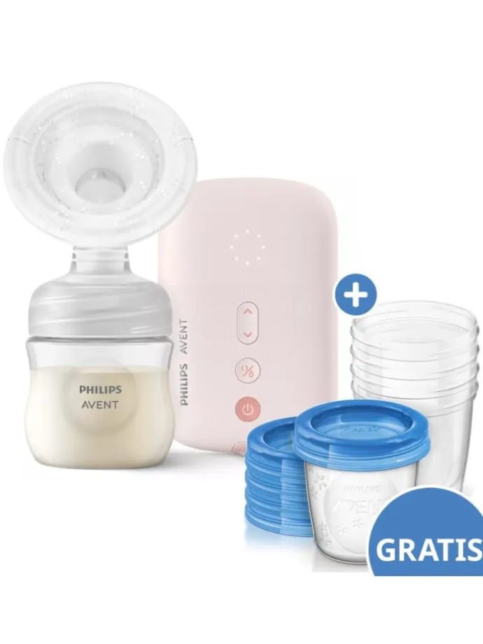 Elektrische Milchpumpe SCF395/31 + Gratis in rosa