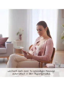 Elektrische Milchpumpe SCF395/31 + Gratis in rosa