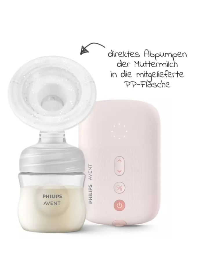 Elektrische Milchpumpe SCF395/31 + Gratis in rosa