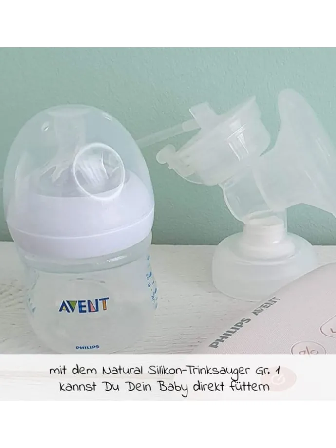 Elektrische Milchpumpe SCF395/31 + Gratis in rosa