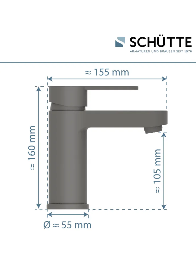 ELEPHANT Waschtischarmatur, Anthrazit matt