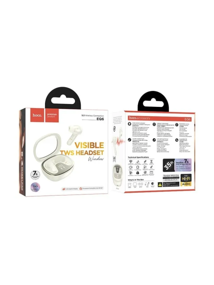 EQ6 TWS Bluetooth Kopfhörer kabellos In-Ear Weiß