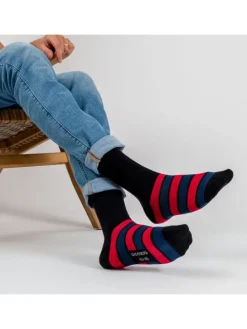 6er Pack Bunte Socken Moritz in Streifen