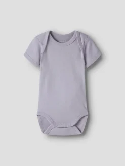 3er Pack Kurzarmbodys NBFBODY LILAC MARBLE DEER in lilac marble