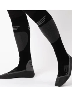 2er Pack Merino Skisocken Toni in Schwarz-Blau
