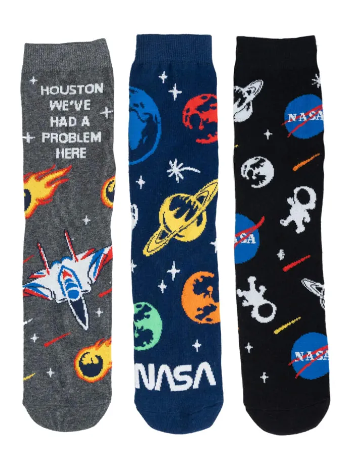 5er Pack NASA Socken Sneaker Strümpfe in Mehrfarbig