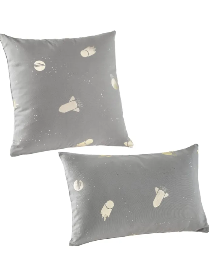 2er Set Kissenbezüge „space“ aus Baumwolle