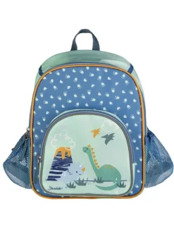 3er Set Rucksack, Brotdose & Trinkflasch in blau,gruen,motiv