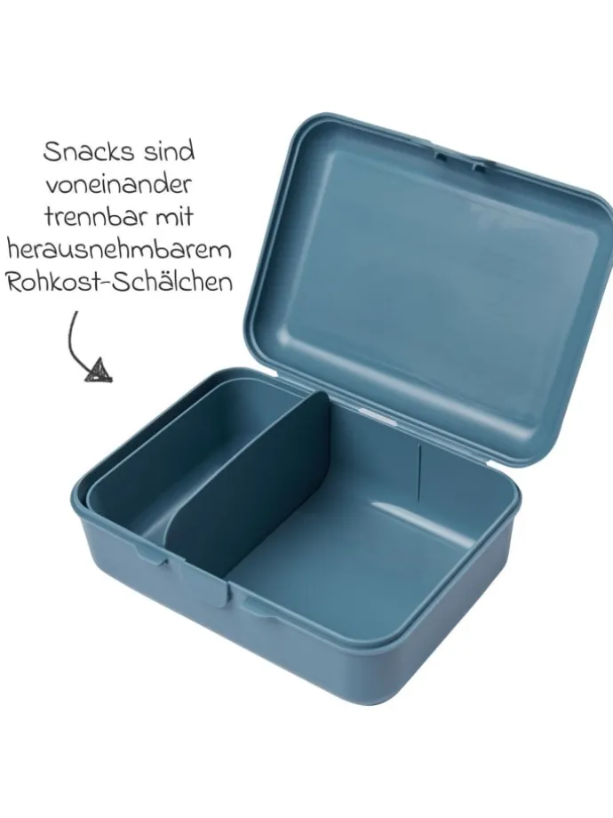 3er Set Rucksack, Brotdose & Trinkflasch in blau,gruen,motiv