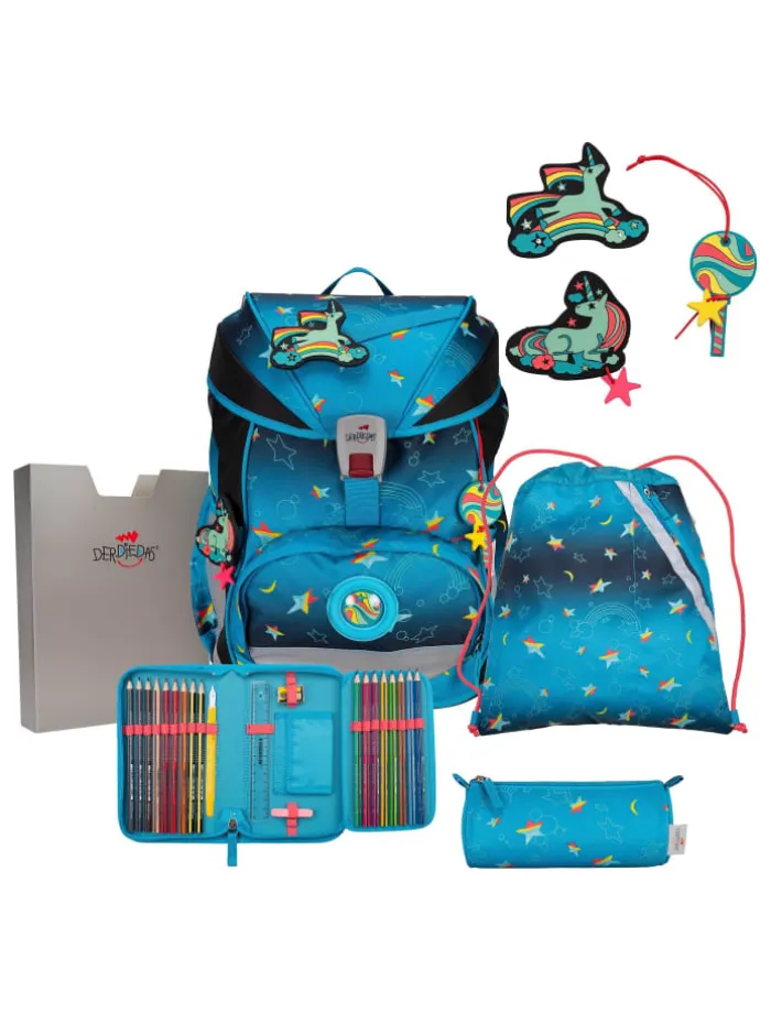 ErgoFlex LED Schulranzen-Set 5tlg. in Rainbow Star
