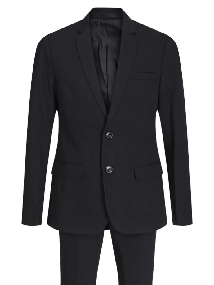 2er-Pack Einreihiger Blazer und Hose in Black