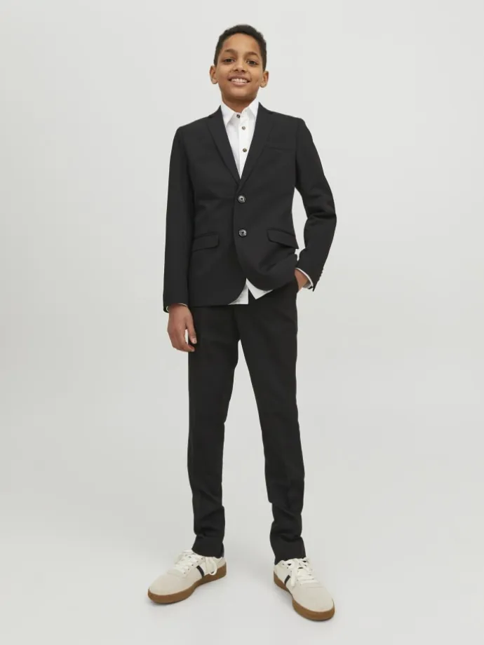 2er-Pack Einreihiger Blazer und Hose in Black