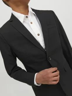 2er-Pack Einreihiger Blazer und Hose in Black