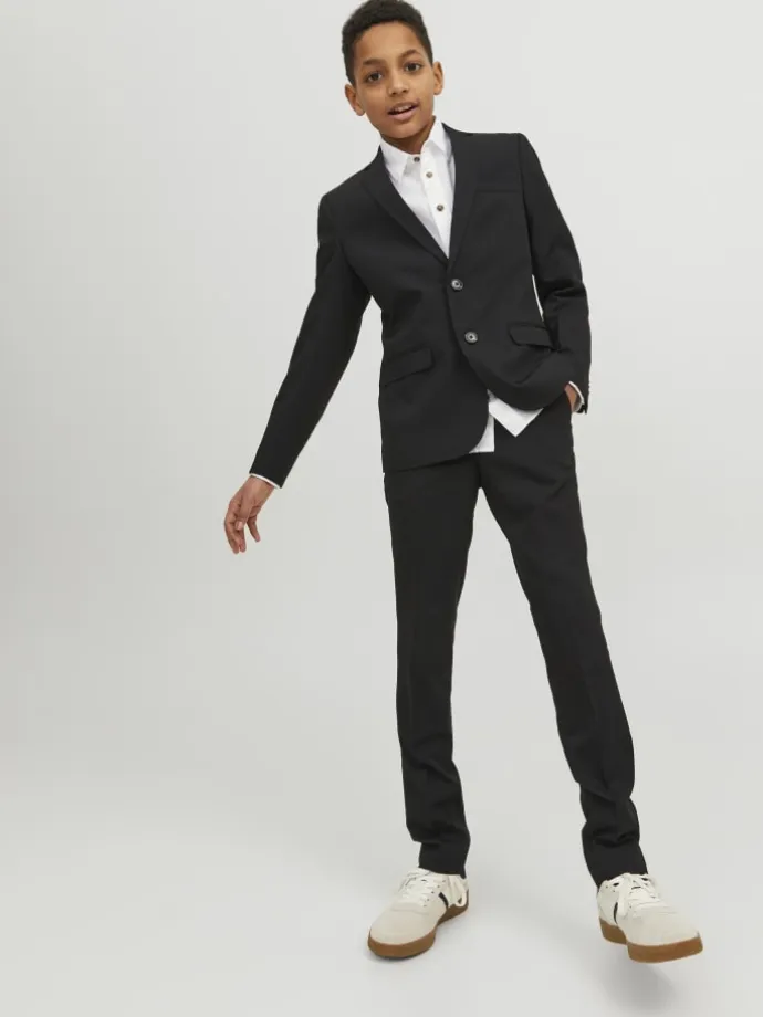 2er-Pack Einreihiger Blazer und Hose in Black