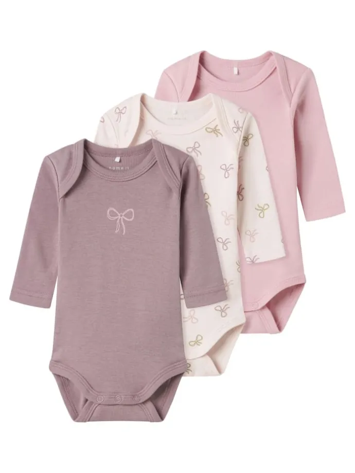 3er-Pack Strampler in Barely Pink
