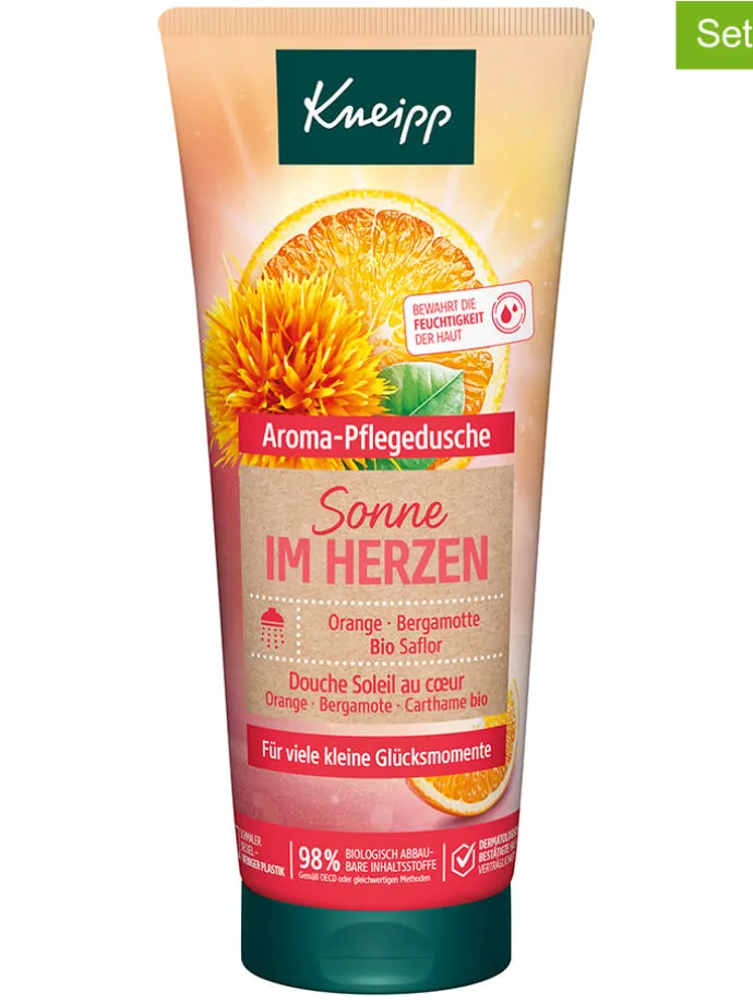 3er-Set: Aroma-Pflegedusche "Sonne im Herzen", je 200 ml