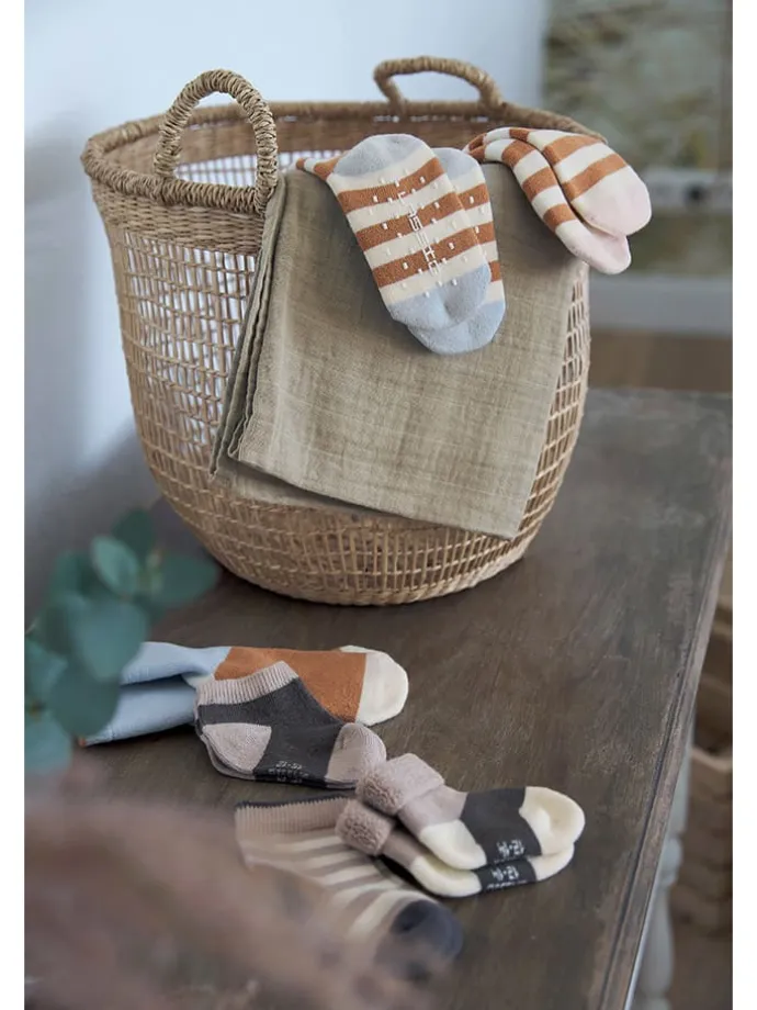 3er-Set: Babysocken in Anthrazit/ Hellbraun
