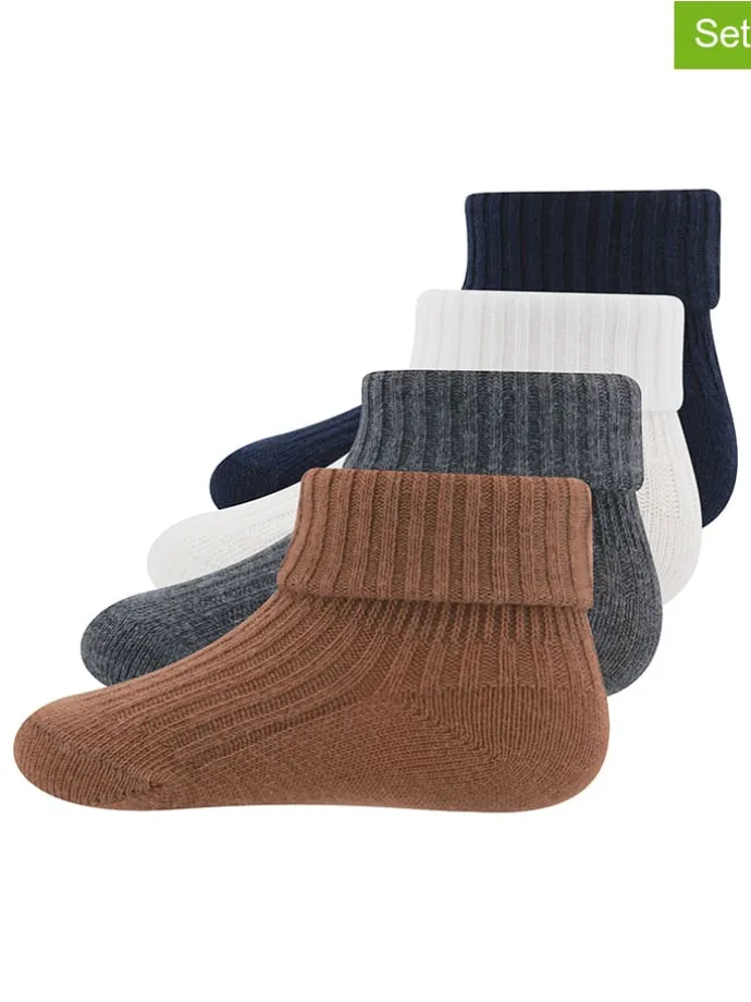 4er-Set: Babysocken in Bunt
