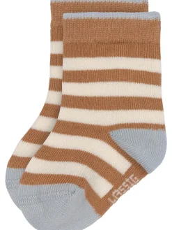 3er-Set: Babysocken in Hellblau/ Hellbraun