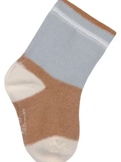3er-Set: Babysocken in Hellblau/ Hellbraun