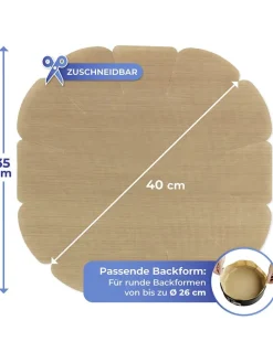 4er-Set: Backfolien-Zuschnitte in Hellbraun
