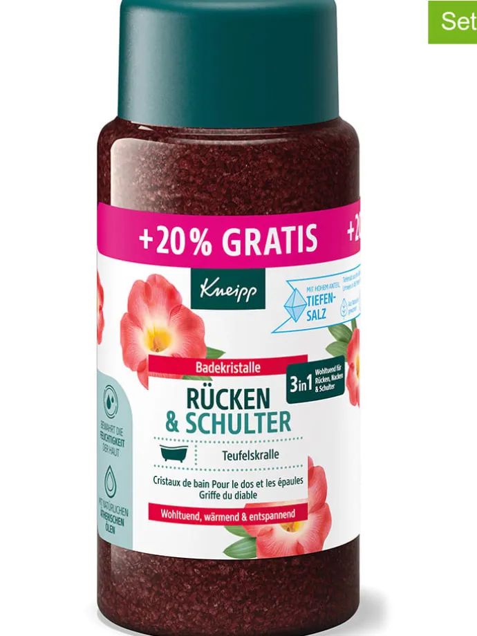 6er-Set: Badekristalle "Rücken & Schulter", je 720 g