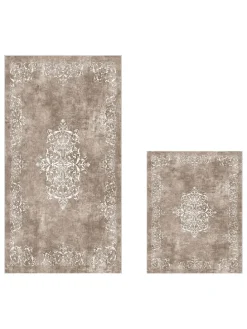 2er-Set: Badvorleger in Beige
