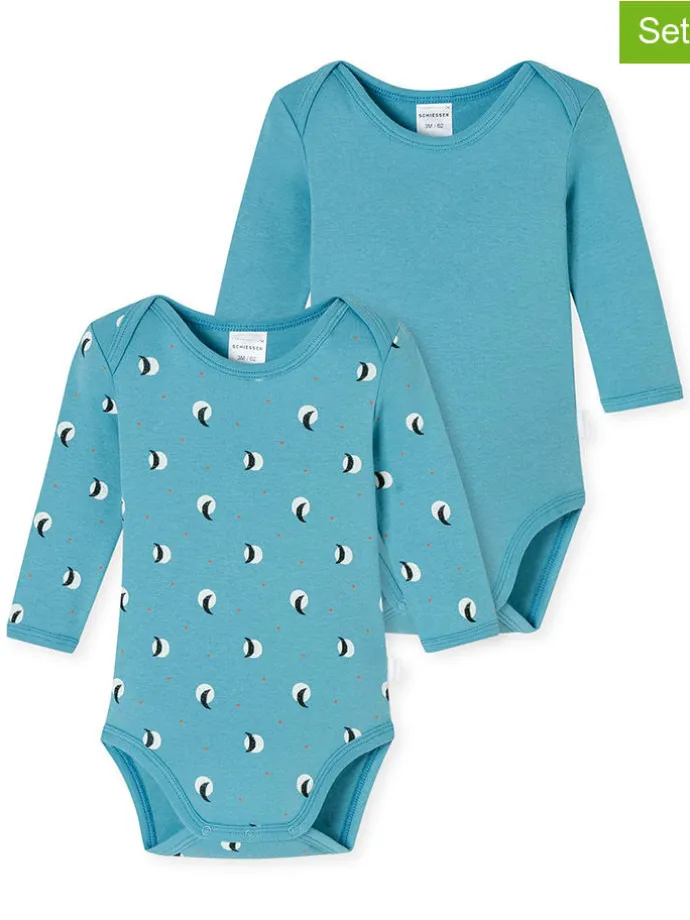 2er-Set: Bodys in Blau