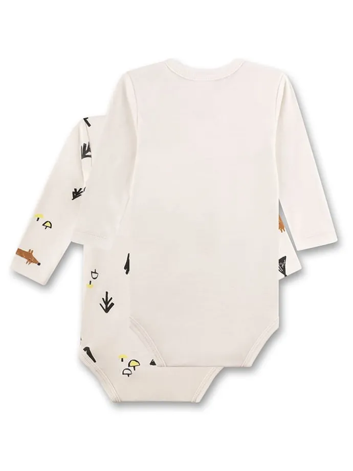 2er-Set: Bodys in Creme