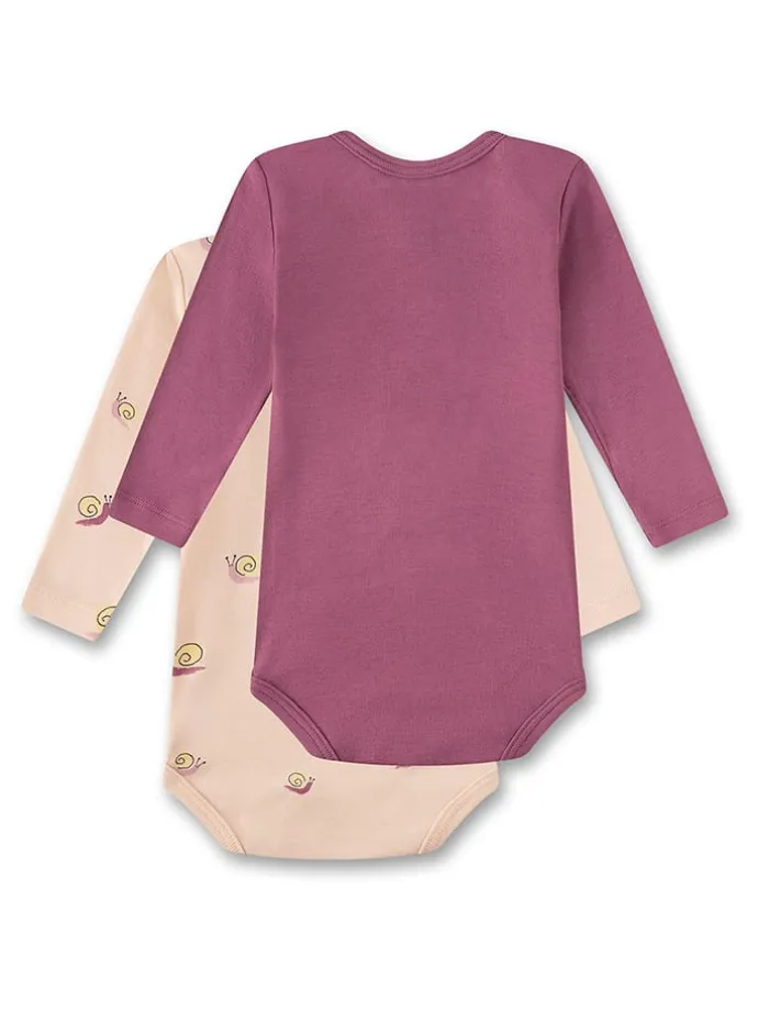 2er-Set: Bodys in Lila/ Beige