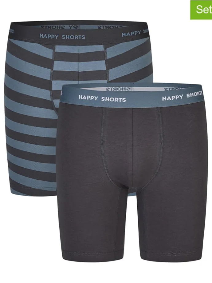 2er-Set: Boxershorts in Blau/ Schwarz