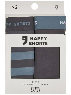 2er-Set: Boxershorts in Blau/ Schwarz